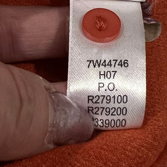 LUCKY BRAND Rust Color Paisley Baby Doll Style Blouse M - Picture 8 of 8